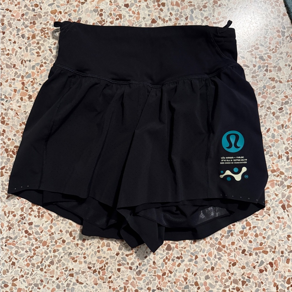 Lululemon trail run shorts black